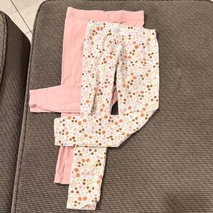Cat & Jack Pink and Floral Kids Leggings
